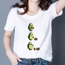 Load image into Gallery viewer, MAMACADO Women Graphic T shirts Fashion Summer T-shirts Funny Avocado Print Tees Short Sleeve Vintage Vogue Tshirts Girls