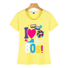 Load image into Gallery viewer, Tops T Shirt Women i love 80 nostalgic 1980 years  O-Neck Vintage Short Female Tshirt
