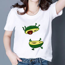 Load image into Gallery viewer, MAMACADO Women Graphic T shirts Fashion Summer T-shirts Funny Avocado Print Tees Short Sleeve Vintage Vogue Tshirts Girls
