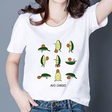Load image into Gallery viewer, MAMACADO Women Graphic T shirts Fashion Summer T-shirts Funny Avocado Print Tees Short Sleeve Vintage Vogue Tshirts Girls
